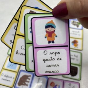 Dominó das Frases - Letra Cursiva