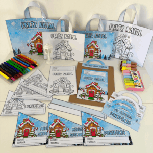 Kit Capas de Atividades tema Casinha de Natal
