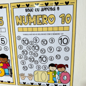 Cartaz Numerais de 1 a 10