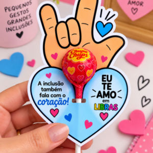Lembrancinha Eu te amo - Libras